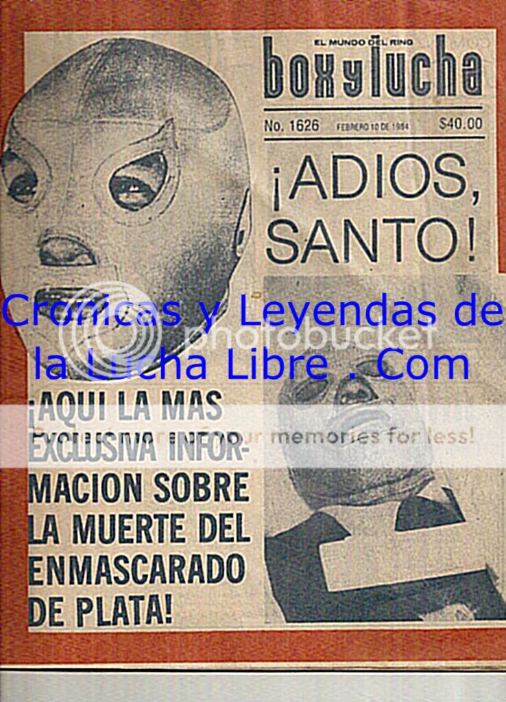 Los medios especializados, publicaron el lamentable deceso del ídolo plateado el Santo.